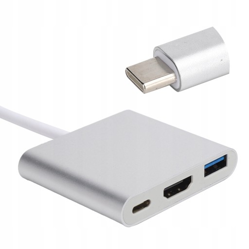 USB C 3.1 Конвертер-концентратор 3 в 1, высокий адаптер для док-станции