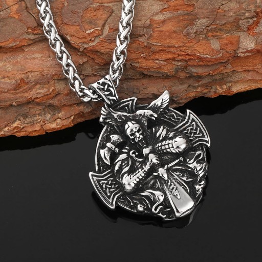 Серебряное мужское ожерелье викинга 50 см