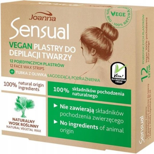JOANNA SENSUAL VEGAN ПАТЧИ ДЛЯ ДЕПИЛЯЦИИ ЛИЦА 1