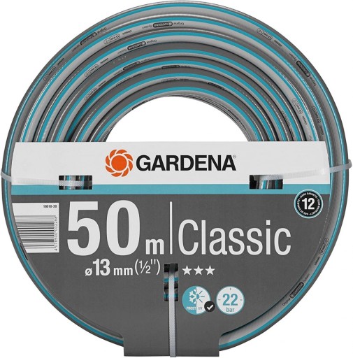 САДОВЫЙ ШЛАНГ ДЛЯ ПОЛИВА И ПОЛИВА ГАЗОНА Gardena Classic 1/2″ [50м]