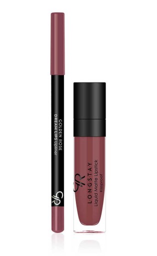 Golden Rose Matte Lipkit Zastaw do Ust Rose Taupe