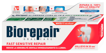 BIOREPAIR Быстровосстанавливающая паста для чувствительных зубов.