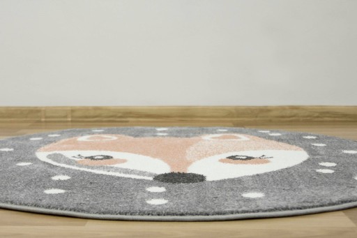 Обвенчались. КРУГЛЫЙ КОВЕР LIMA 160 СМ ДЛЯ ДЕТСКОЙ КОМНАТЫ POWDER PINK FOX DOTS