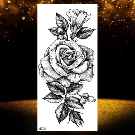 Indian Black Henna Temporary Tattoos For Women Mandala Flower DreamCatcher