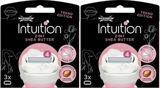 6 стержней для сверхвлажных ножей с маслом ши WILKINSON Intuition 2 в 1