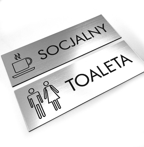 TABLICZKA piktogram -KOMPLET toaleta i socjalny