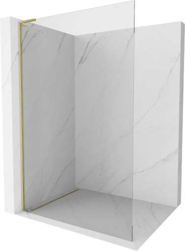 MEXEN KIOTO L ŚCIANKA PRYSZNICOWA WALK-IN 80 x 200 CM ZŁOTA szkło 8 mm