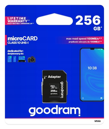Карта памяти GOODRAM 256 ГБ M1AA-2560R1 microSDXC