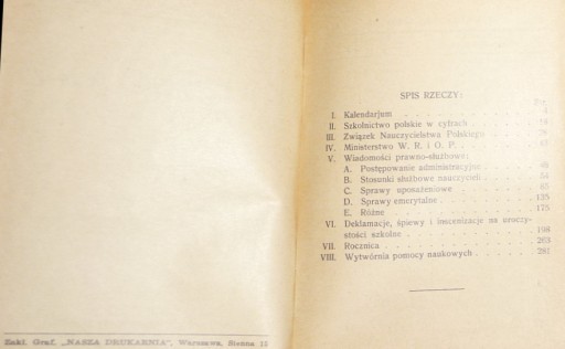 1935 KALENDARZ NAUCZYCIELSKI DEDYKACJA