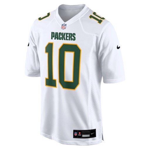 Мужская футболка Jordan Love White Green Bay Packers Fashion Game, 3XL