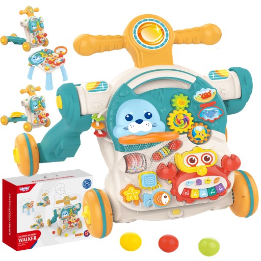 WOOPIE BABY PUSHER WALKER ОБРАЗОВАТЕЛЬНЫЙ НАСТОЛЬНЫЙ САМОКАТ 4 В 1