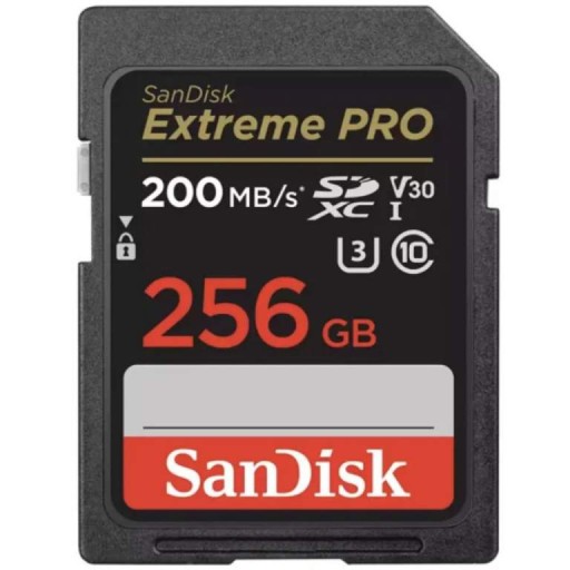 Карта памяти Sandisk SDXC EXTREME PRO256 ГБ, 200 МБ