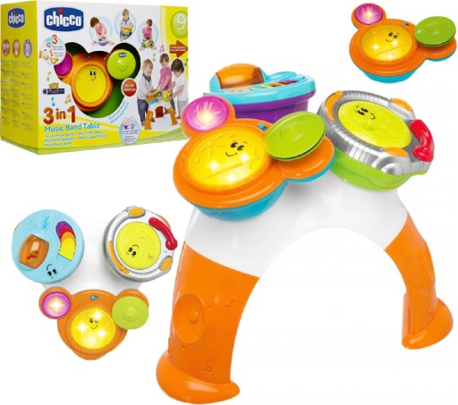 CHICCO Образовательная музыкальная таблица 3IN1 играет группу для инструментов.