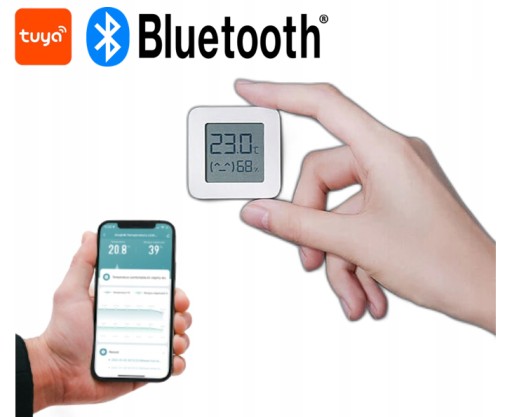 Mini Czujnik temperatury i wilgotności export danych excel BLUETOOTH TUYA