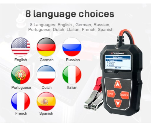 Счетчик аккумуляторов Konnwei KW208
