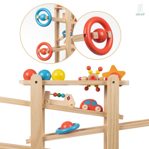 ДЕРЕВЯННАЯ ПОЛКА ДЛЯ ШАРОВ MONTESSORI IRI 70см