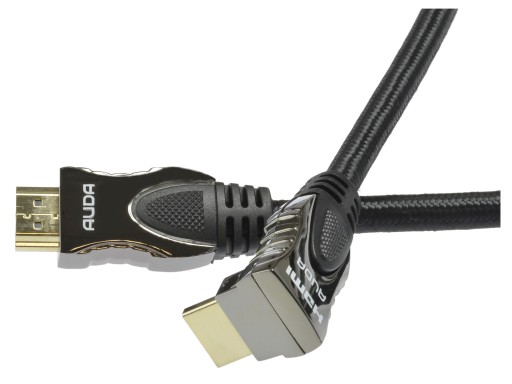 Кабель AUDA Prestige HDMI 2.0 HD 4K, угловой, 270 градусов, 1 м
