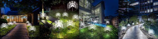 2X СОЛНЕЧНАЯ ЛАМПА ДЛЯ САДА УКРАШЕНИЕ ОДУВШИНКИ 150 LED