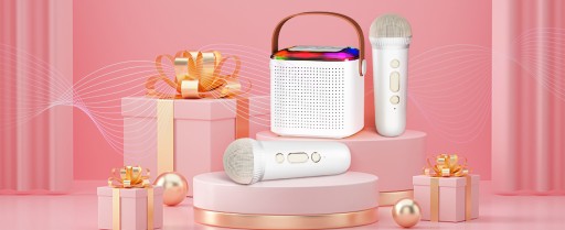 БЕСПРОВОДНОЙ КАРАОКЕ-МИКРОФОН BLUETOOTH ДИНАМИК С 2 МИКРОФОНАМИ