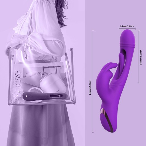 ВИБРАТОР BUNNY DILDO ВИБРАТОР 3 В 1 ВИБРАЦИОННЫЙ МАССАЖЕР С ХЛЕПАЮЩИМ ЯЗЫКОМ