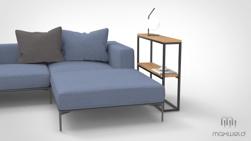 Консольный стол DOUBLE, металл индустриальный LOFT