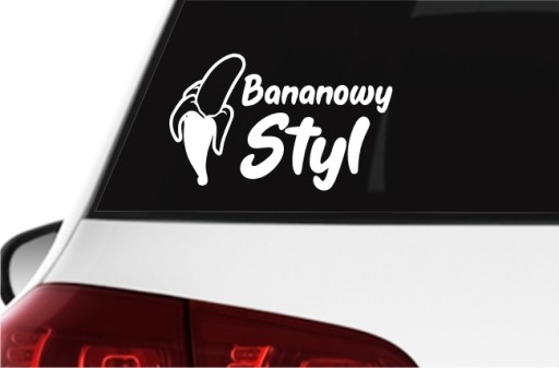 Наклейка на окно автомобиля BANANA STYLE банан 18 см