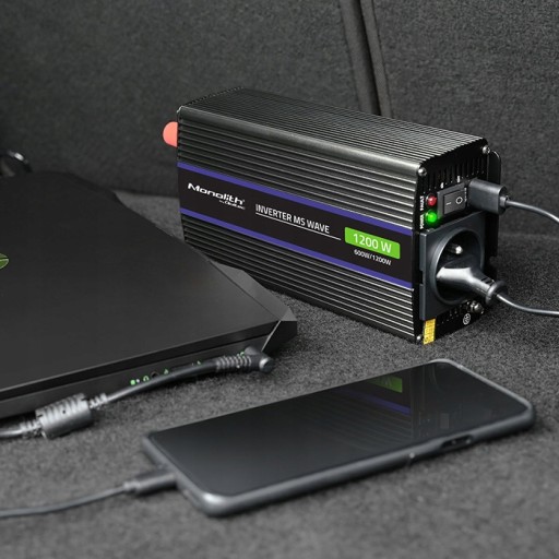 Qoltec Monolith 1200 MS Волновой преобразователь 12 В/230 В 600/1200 Вт USB