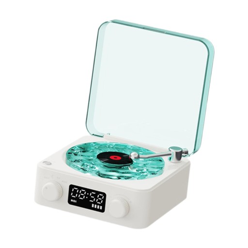 Odtwarzacz płyt winylowych 360 Dźwięk przestrzenny Dźwięk stereo Projekcja RGB Biały