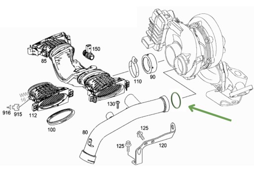 ОРИГИНАЛЬНОЕ УПЛОТНЕНИЕ ВОЗДУХОПРОВОДА MERCEDES OM642
