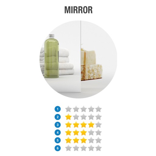Parawan nawannowy na wannę składany 130 L mirror