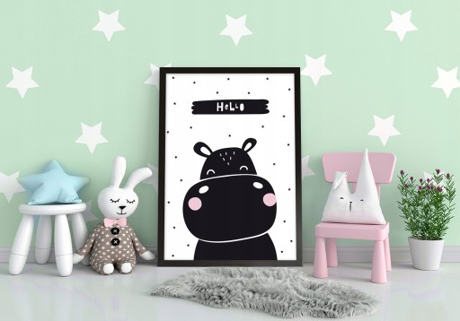 OBRAZ PLAKAT W RAMIE 33x43 cm Hipcio Scandi PD342