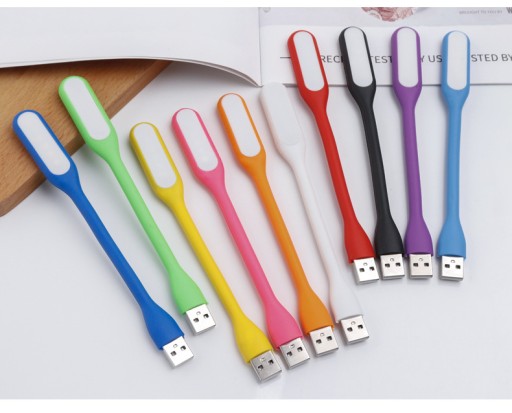 USB-лампа силиконовая, передвижная, функциональная для ноутбука, светодиодная, прочная, гибкая.