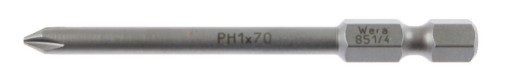 Крестообразный наконечник Wera PH2 Phillips, длинный.