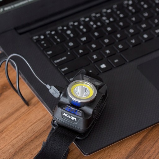 МОЩНАЯ СВЕТОДИОДНАЯ ФАРА, АККУМУЛЯТОР USB, ДАТЧИК VAYOX