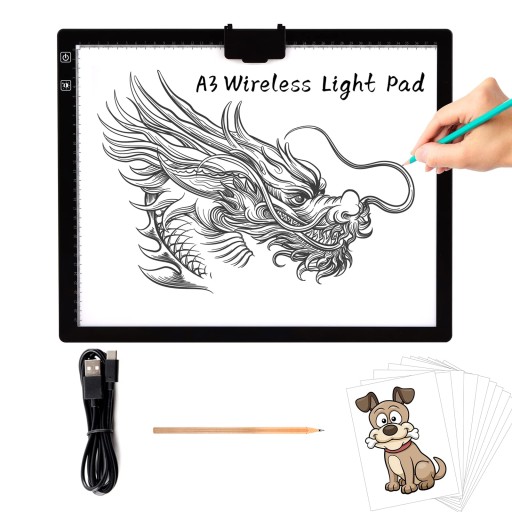 Wireless Lightpad A3 со встроенным держателем и верхним зажимом Черный