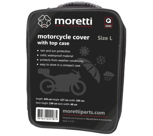 Мотоциклетный чехол на багажник размера L Moretti