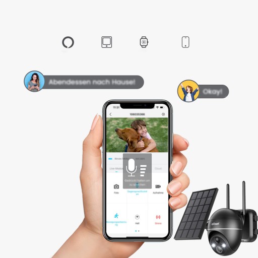KAMERA SOLARNA OBROTOWA ZEWNĘTRZNA WIFI 5MPx 2594x1944P FULL HD PZT IP65×3