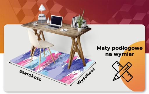 Mata pod fotel ozdobna Abstrakcja akwarela wzory