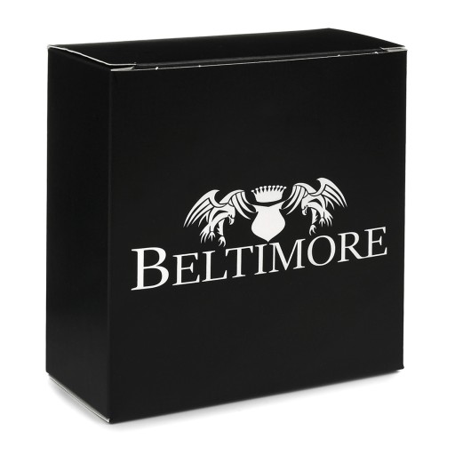 Beltimore темно-синий кожаный узкий ремень для брюк