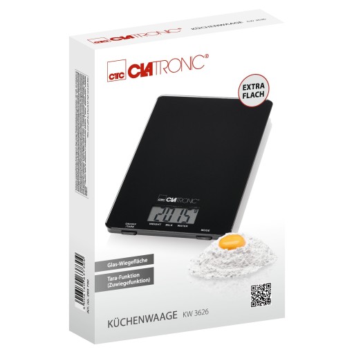 Кухонные весы Clatronic KW 3626 черные 5 кг