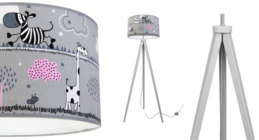 СВЕТИЛЬНИК-ШТАТИВ ЛОФТ ДЕТСКИЙ АБАРИТ С УЗОРОМ LED