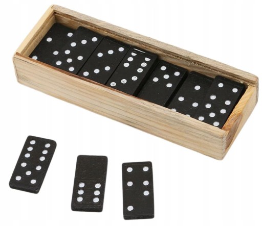 СЕМЕЙНАЯ ИГРА ДОМИНО ДЕРЕВЯННЫЕ ПАЗЛЫ x28