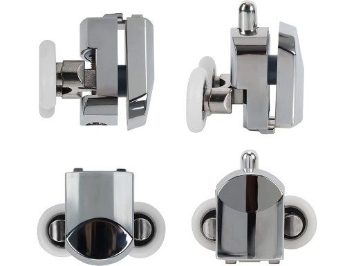 ROLKI DO KABINY PRYSZNICOWEJ PODWÓJNE STALOWE 23 mm KÓŁKA KOMPLET 8 SZT