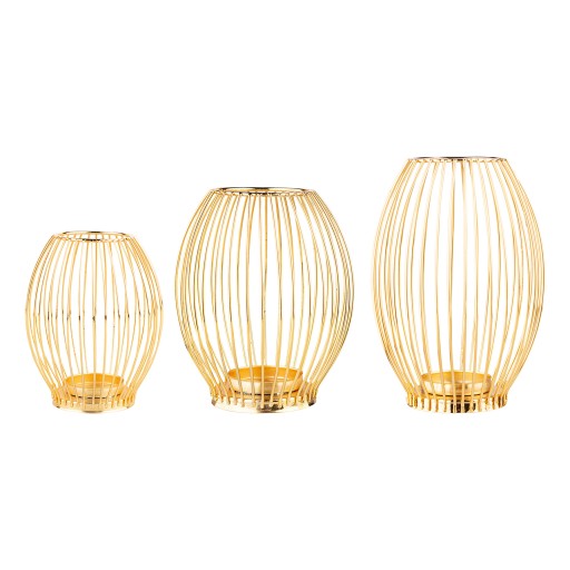 ПОДСВЕЧНИКИ LAMPION GOLD GLAMOUR НАБОР ИЗ 3 ШТ.