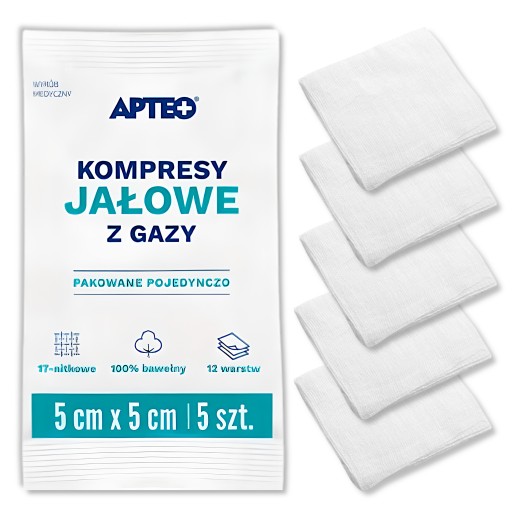 Компрессы стерильные Apteo Care 5 х 5 см 5 шт.