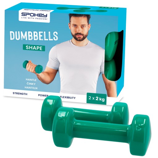 Набор виниловых гантелей Spokey SHAPE 2х2 кг