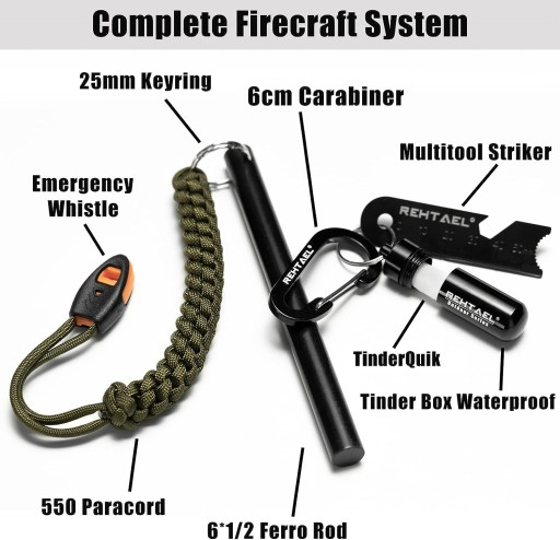 Комплект выживания Flint and Steel Fire Starter,