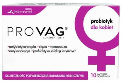 Пробиотик Provag для женщин интимных инфекций 10 капсул