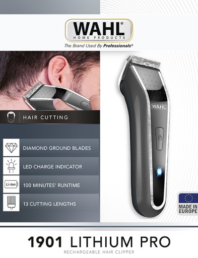 Машинка для стрижки волос Wahl by Moser 1901 Lithium Pro
