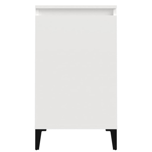 VidaXL Тумбочка прикроватная, глянцевый, белый, 40x35x7